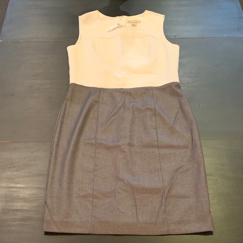 Banana Republic Cream and Gray Mini Dress